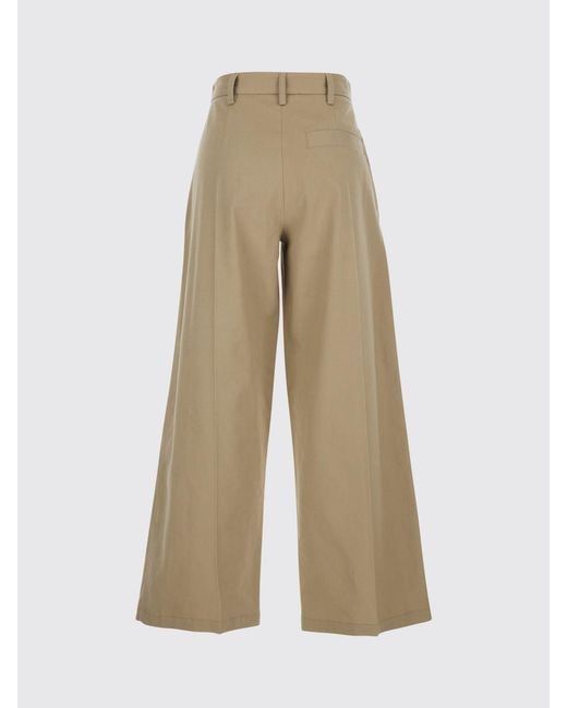 Tela Natural Stretch Cotton Wide-Leg Trousers With Belt Loops