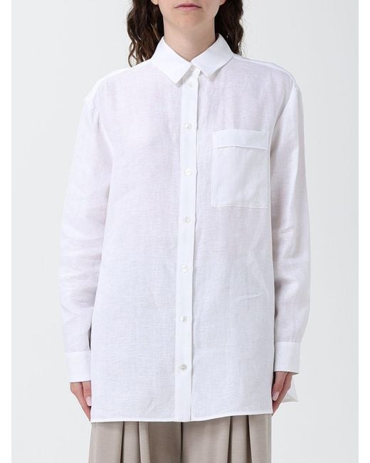 Max Mara White Max Mara Mm Linen Shirt