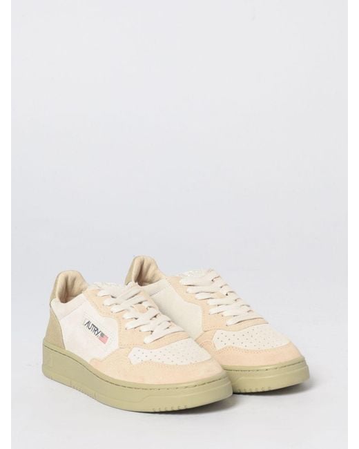 Autry Natural Medalist Low Suede Sneakers