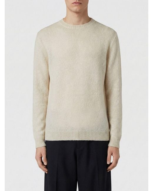 Avant Toi Natural Linen Crew Neck Sweater for men