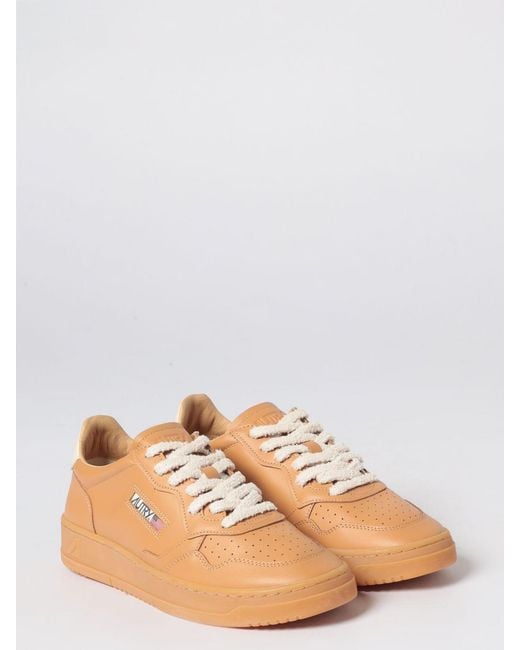Autry Brown Medalist Low Leather Sneakers for men