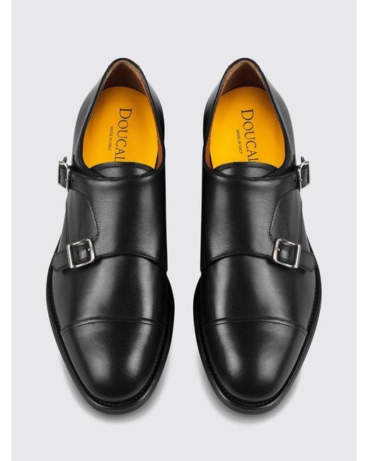 Doucal's White Double Monk Strap Dress Shoes for men