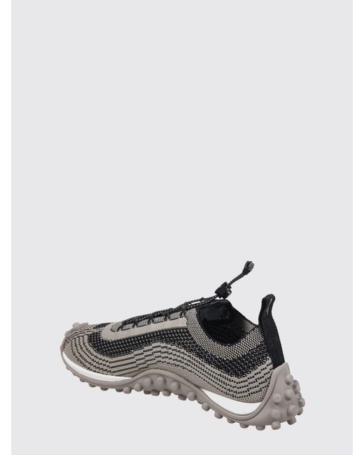 AMI White Mirage Striped Knit Low-Top Sneakers With Drawstring