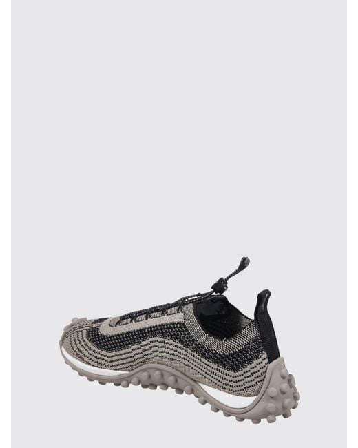 AMI White Mirage Striped Knit Low-Top Sneakers With Drawstring