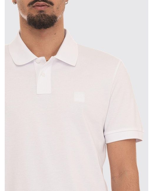 Boss White Basic Cotton Polo Shirt for men