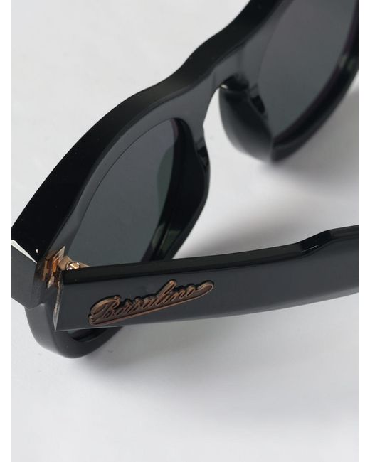 Ophy X Borsalino Black Ingrid Rounded Acetate Sunglasses for men