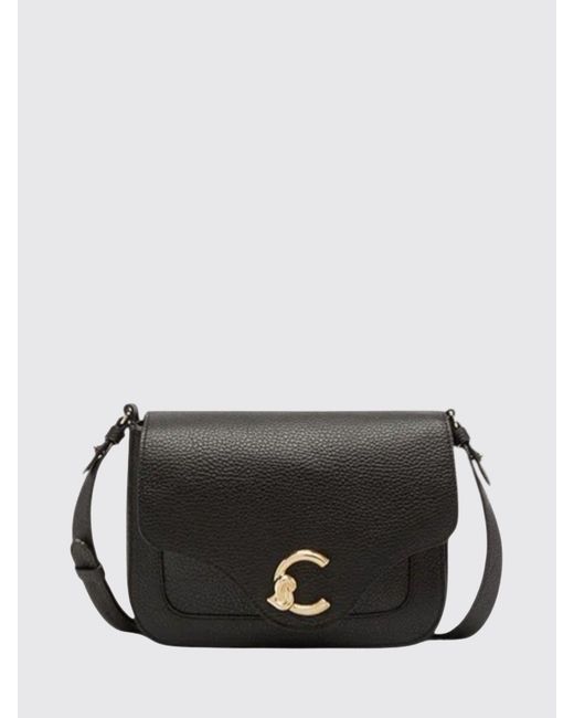Coccinelle Black C-Me Hammered Leather Bag