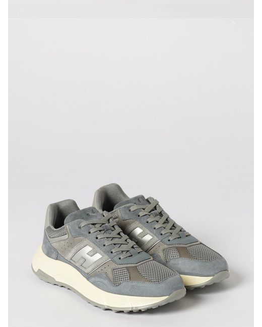 Hogan White Hyperlight Suede And Mesh Sneakers for men