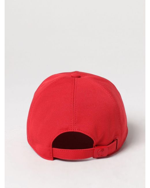 Christian Louboutin Red Hat In Canvas for men