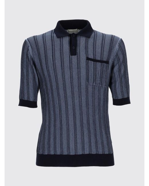 Ballantyne Blue Cotton Polo Shirt for men