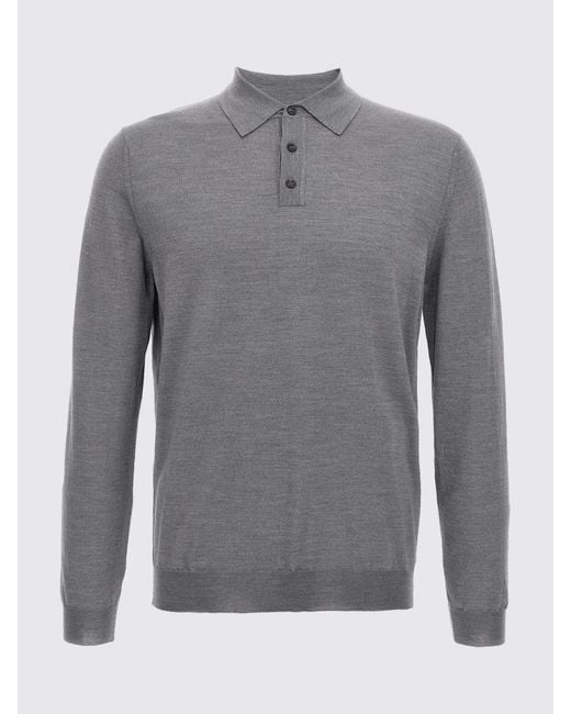 Zanone Gray Polo Shirt for men