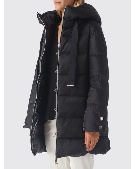Herno Black A-Shape Short Hooded Down Jacket