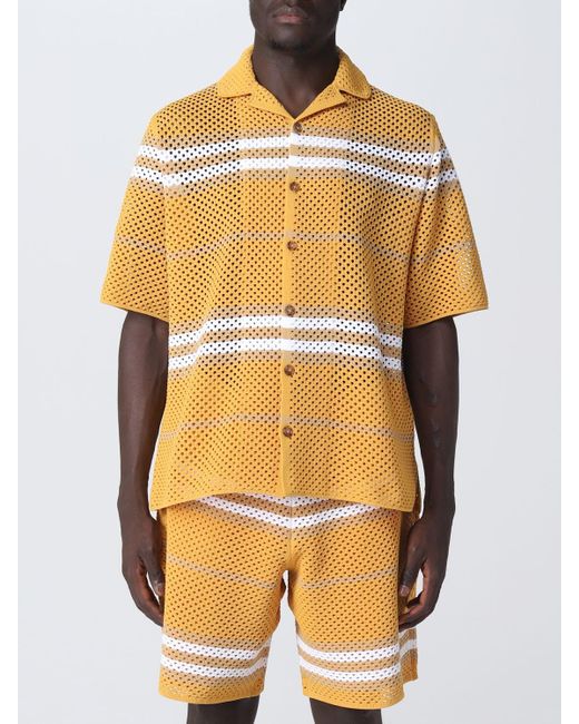 Burberry Yellow Knit Shirt for men