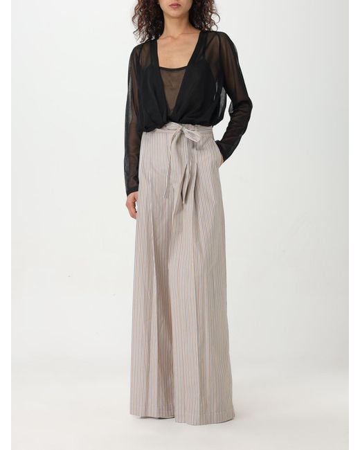 Alberta Ferretti Natural Pants