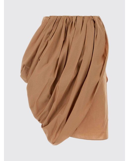 Chloé Red ChloÉ Draped Cotton Skirt