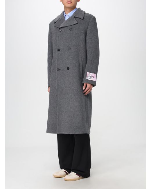 MSGM Gray Coat for men