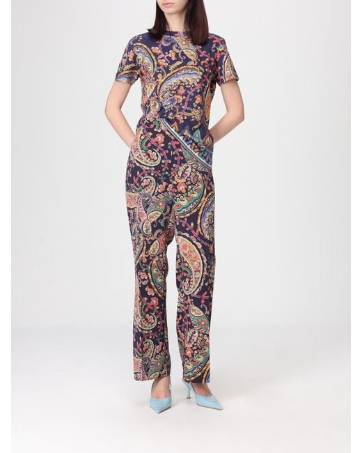 Etro Multicolor Paisley Straight Trousers