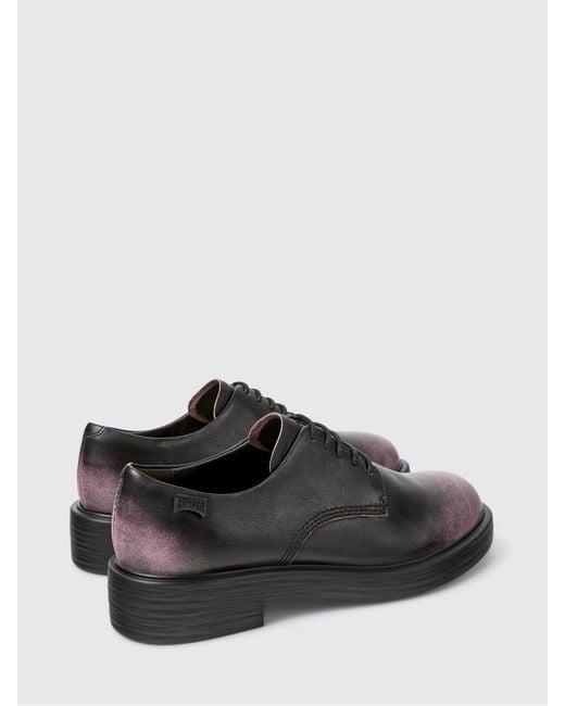 Camper Black Dean Smoked Recycled Leather Derby Shoes