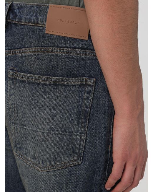Our Legacy Blue Wide Leg Jeans for men