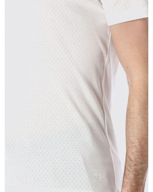 Tom Ford White Basic Cotton T-Shirt for men
