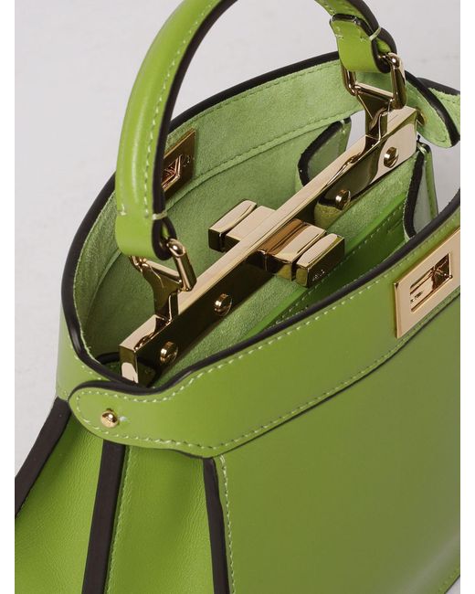 Fendi Green Peekaboo Iseeu Leather Bag
