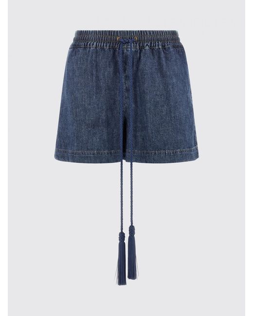 Valentino Blue Vlogo Denim Jogging Shorts