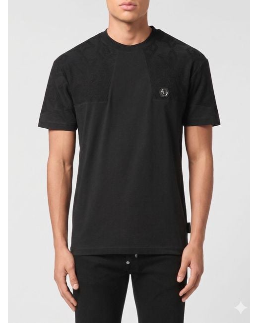 Philipp Plein Black Pp Cotton T-Shirt for men