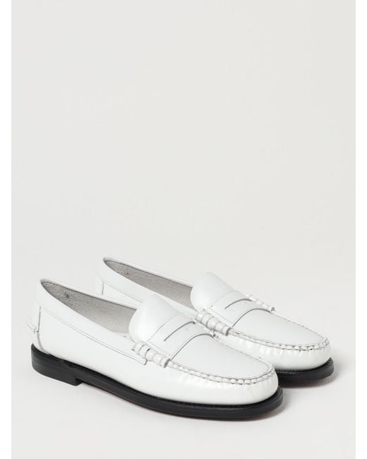 Sebago White Mokassins Damen
