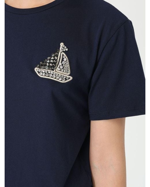 Liu Jo Blue Graphic Print T-Shirt