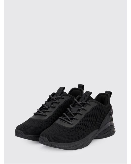 Philipp Plein Black Crochet Knit Sneakers for men