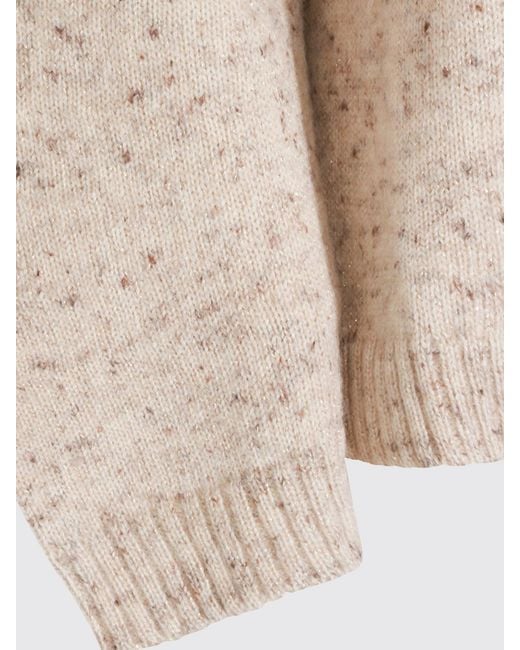 Fabiana Filippi Natural Abstract Pattern Wool Blend Sweater