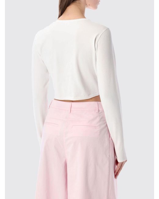 THE GARMENT Pink Cropped Stretch Viscose Blend Top