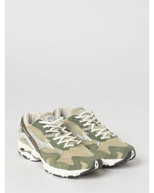 Mizuno White Wave Rider 10 Suede And Mesh Sneakers for men