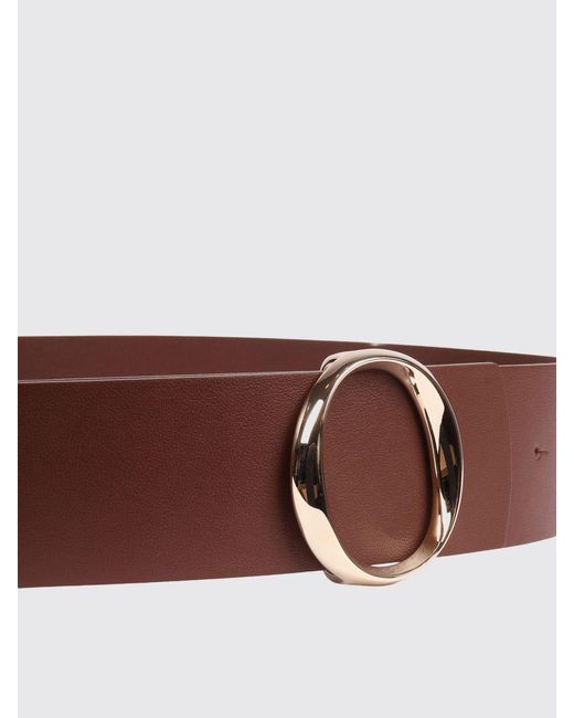 Orciani Brown High-Waist Calfskin Leather Belt With Monogram Buckle
