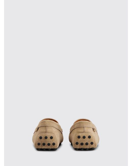 Tod's Natural Gommino Driver Suede Loafers