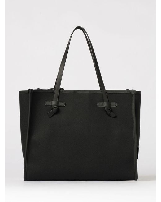 Gianni Chiarini Black Marcella Cotton Canvas And Leather Bag
