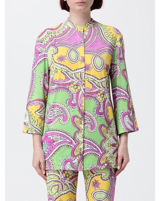 Maliparmi White Hippie Lotus Mandarin Collar Shirt