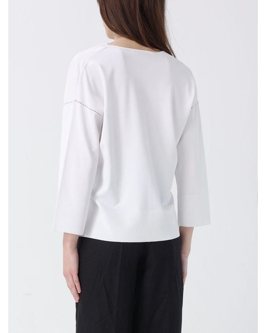 Kangra White V-Neck Top