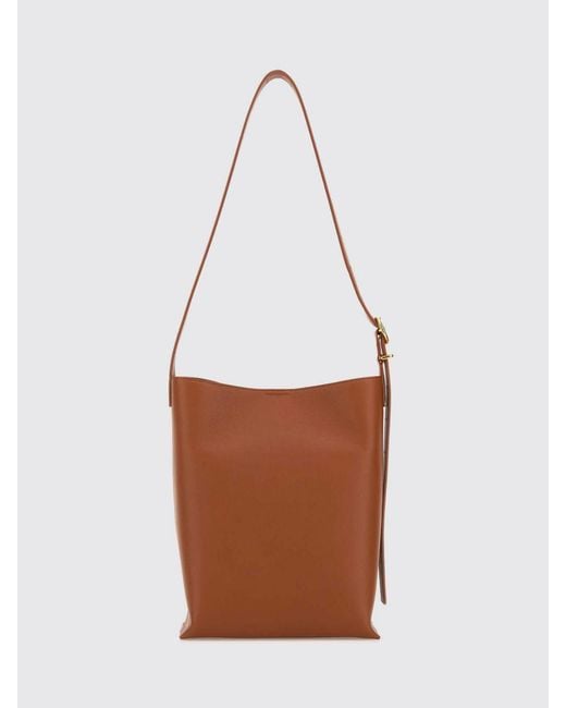 Jil Sander White Canonlo Leather Bucket Bag