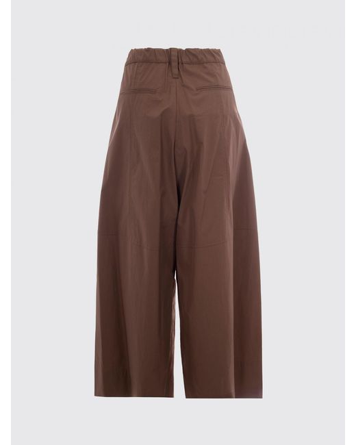 Max Mara Brown Cotton Cropped Trousers