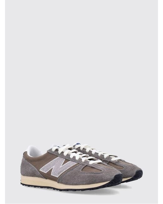 New Balance White 471 Suede Sneakers for men