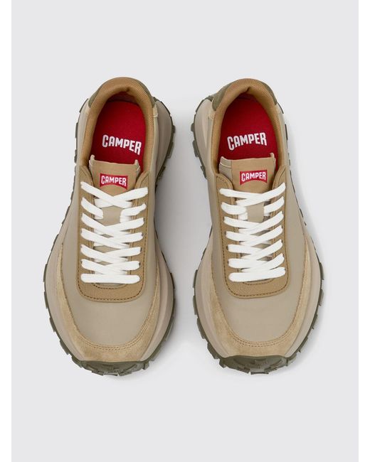 Camper Natural Drift Trail Suede Low-Top Trainers With Vibram Sole