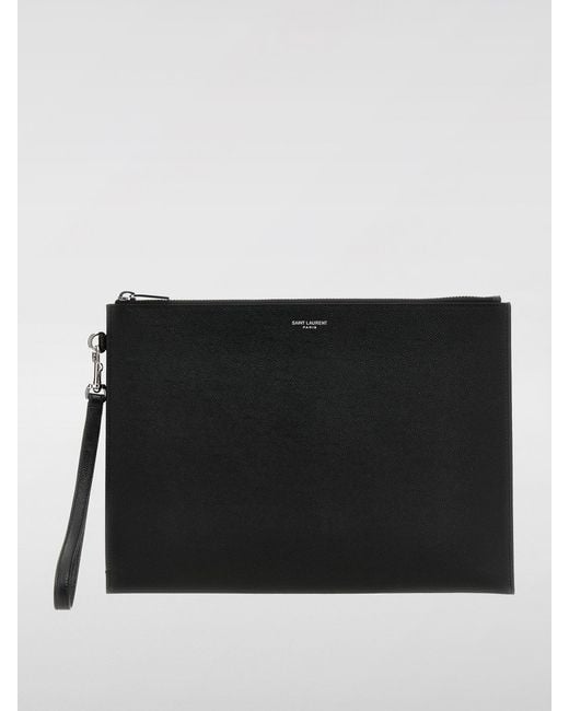 Saint Laurent Black Grain De Poudre Leather Clutch for men