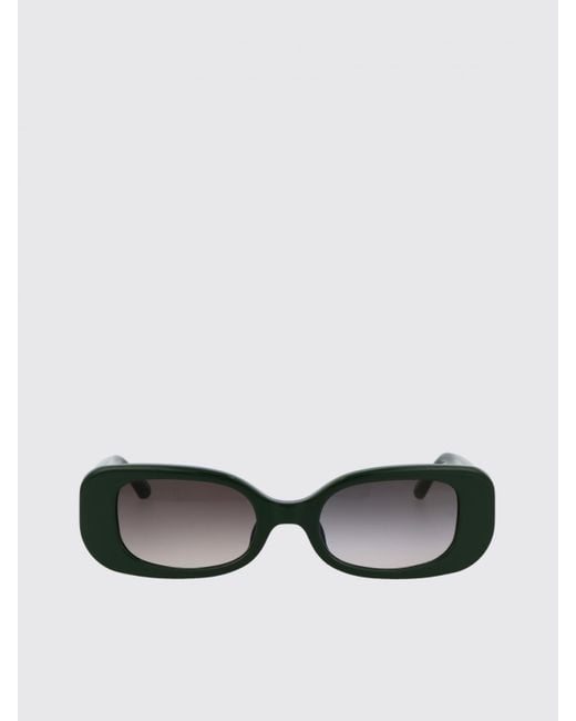 Linda Farrow Green Lola Acetate Sunglasses