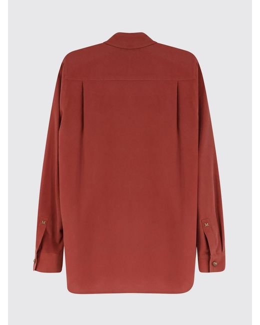 Max Mara Red Silk Shirt
