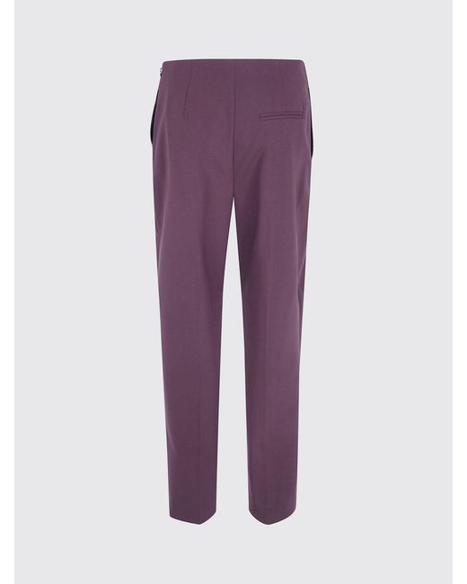 Alberta Ferretti Purple High-Waisted Skinny Trousers