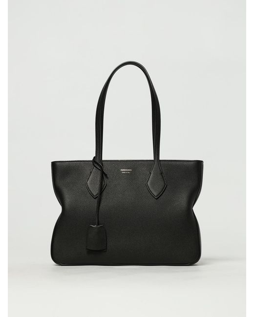 Ferragamo Black Star-Shaped Tote Bag