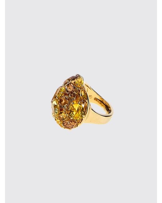 Swarovski White Gema Ring With Set Crystals