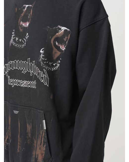 Represent Black Printed Cotton Sweatshirt for men