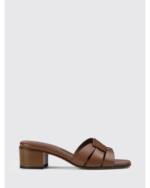 Doucal's Brown Leather Mules